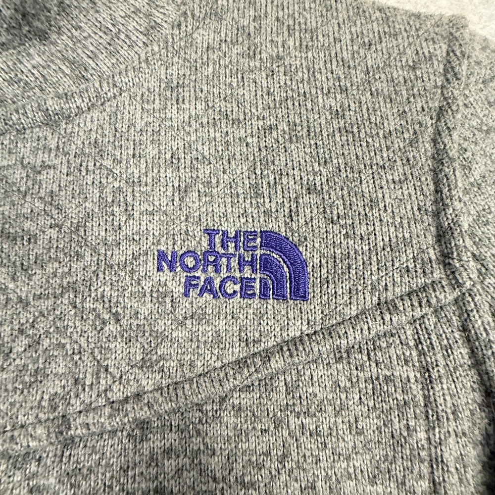 The North Face 1/4 Zip Fleece Sweater Pullover Womens Small Gray - Picture 4 of 12